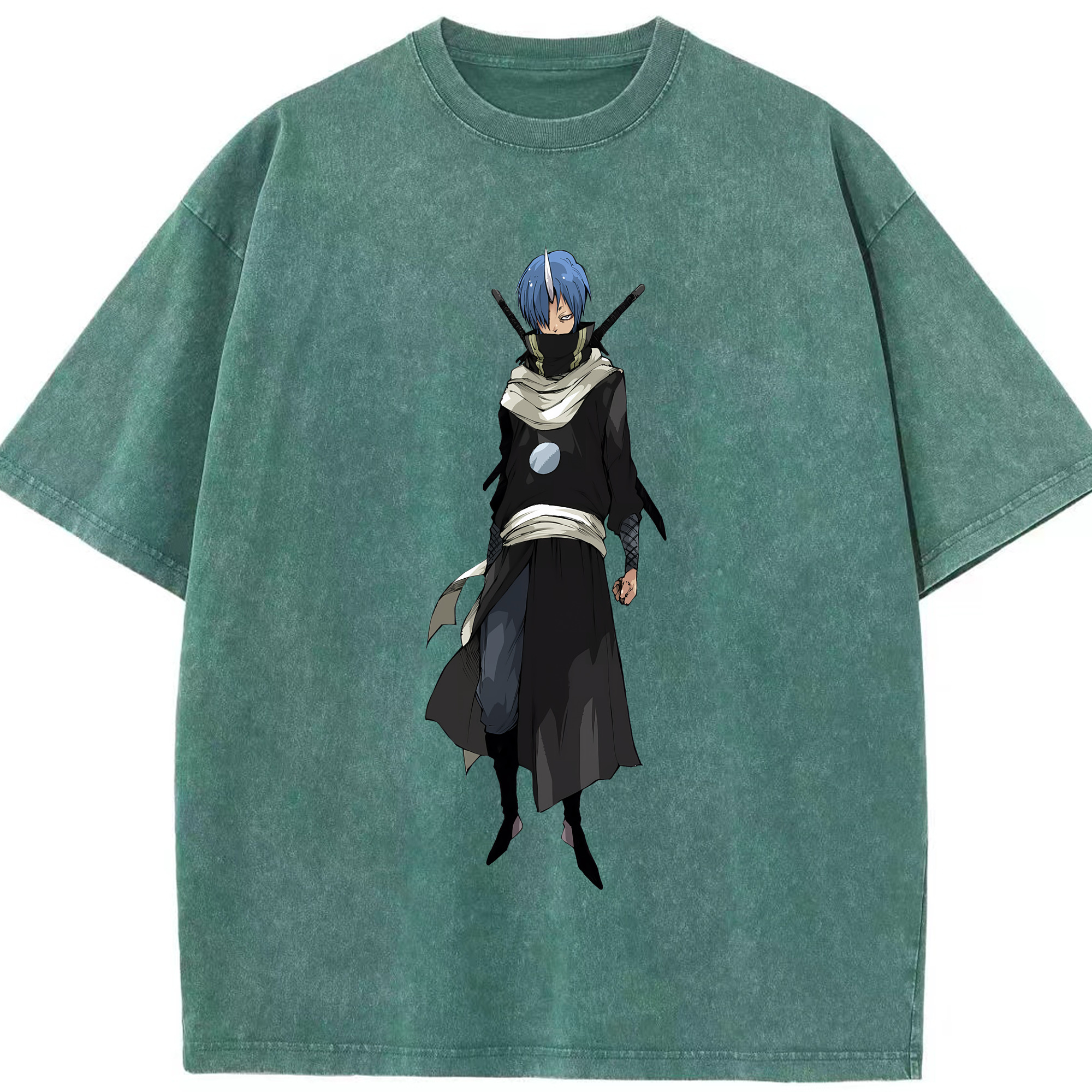（画像用） 転スラ Regarding Reincarnated to Slime 綿100% ヴィンテージ風 半袖Tシャツ（フロントプリント）